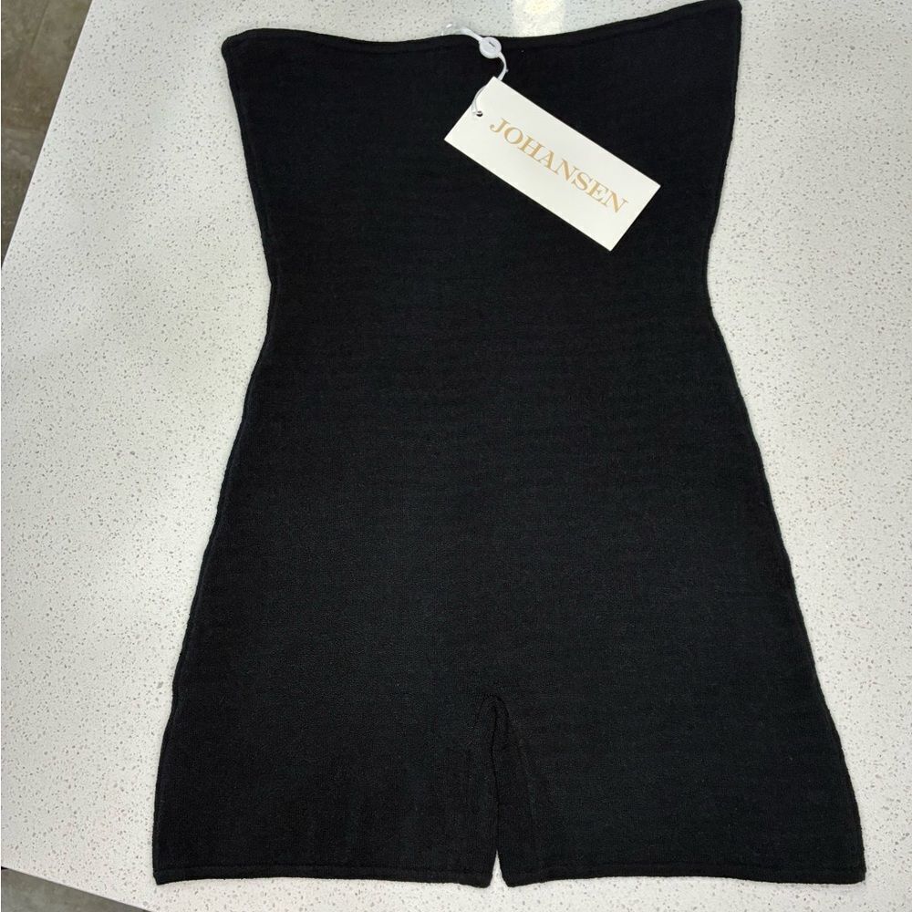 Johansen Lovey Romper Black Strapless Knit Romper Size L NWT $294 - Picture 2 of 12